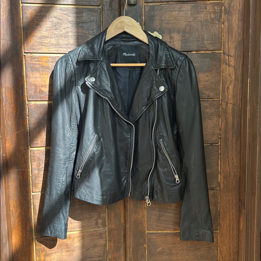 Madewell black leather jacket